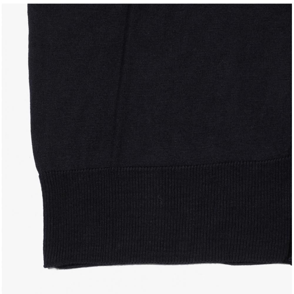 Ami Ami De Quoi Small Heart Logo Polo Men S Cardigan Kn0025