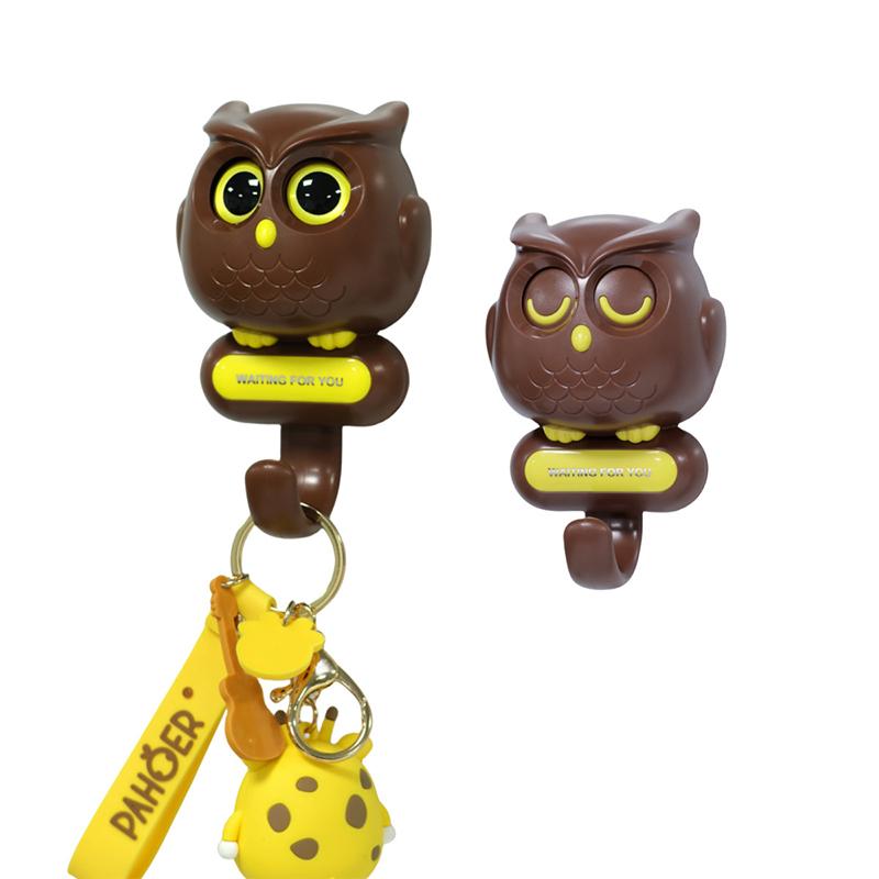 Owl-Shape Hook Multipurpose Hat Scarf Key Hanging Hook Wall Storage Rack Kitchen Bathroom Organizer Hanger