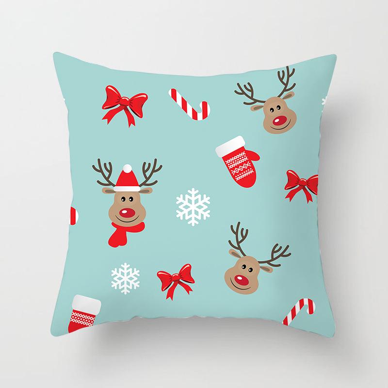 Christmas Cartoon Animal Car Sofa Pillow Cushion Cover Digital Printed Pillow Cover