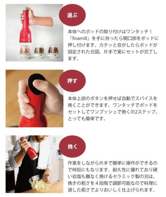 FinaMill Pepper Mill Spice Grinder in One with Adjustable Ceramic Polishing Operation with LED and 2 FinaPods – Award-Winning Battery-Operated &