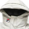 Fila Athletics Series Solid Color Logo Label Sports Warm Mid-Length Down Jacket Men Outerwear Classic-Gray A11M246910F-GY