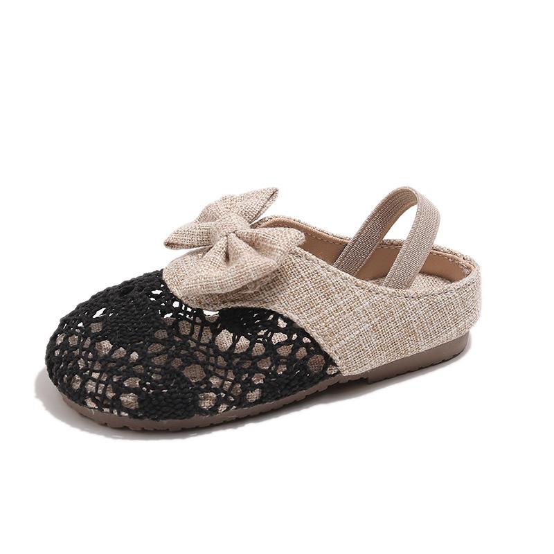 

Девочки Тапочки Корейский Стиль Плетение Милые Детские Сандалии Улица Перфорированные 2025 Лето Новые Детские Повседневные Туфли Слипоны Мягкие 22 чёрный