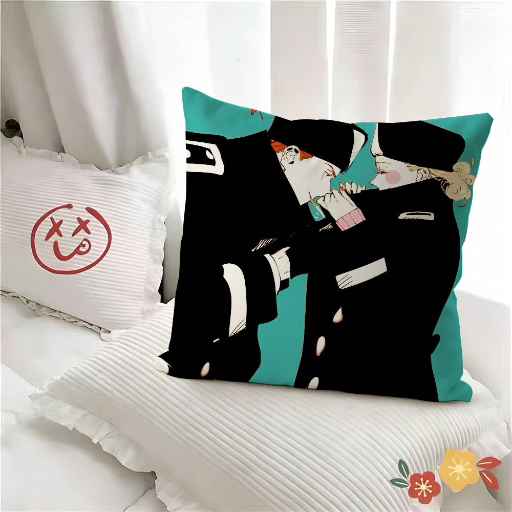 1pc Emma X Aleksander Veil Manga Pillow Case Fashion Square Pillowcase Bedroom Sofa Room Ins Decoration Leisure