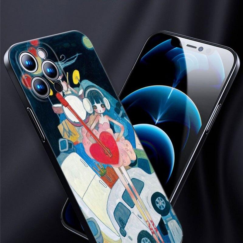 Aya Takano Phone Case For Apple iPhone 12 13 Mini 11 Pro Max XR X XS MAX 8 7 6S 6 Plus SE 5S 5 2020 Soft TPU Black Cover