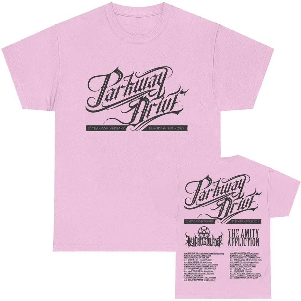 Parkway Drive 20 Year Anniversary European Tour 2025 T-shirt Cotton Short Sleeve Fashion Men Tshirts Unisex Streetwear Print Tee