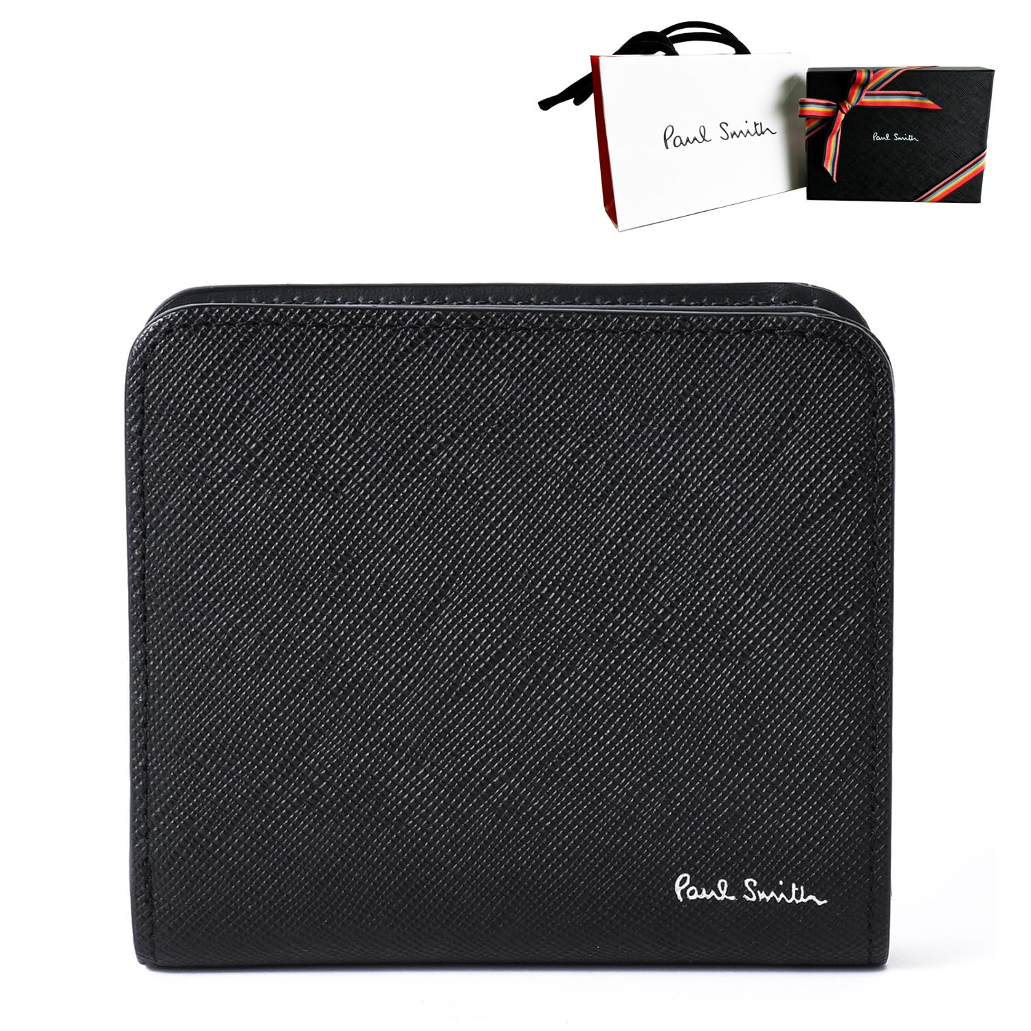 

Кошелек бифолд Paul Smith Bright Stripe Puller SS24, подарочная упаковка, с оригинальной коробкой и салфеткой для ухода, 813019 P915 (01. Черный, Без персонализации)