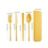 1pcs Knife, fork, spoon and chopsticks plastic tableware set, reusable, suitable for picnics, camping, and student supplies