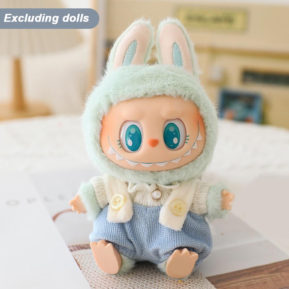 

Для 17 см куклы Лабубу одежда модная одежда комбинезоны кукольная одежда цветное соответствие шляпа куклы аксессуары милые украшения 07