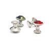 6-8mm Colored Silver Edge Tube Studs, Glass Inlaid Rivets for Clothing Decoration.