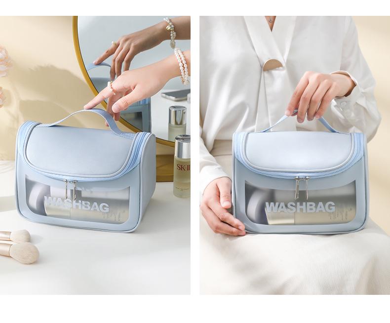 Large Capacity Waterproof Cosmetic Storage Bag and Portable Handbag