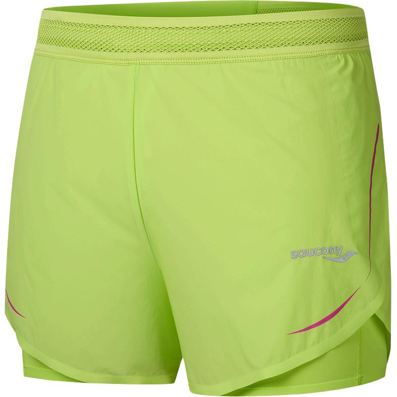 

Saucony Professional Training Quick-Dry Breathable Double-Layer Sports Shorts Women shorts New-Green SA1250DP63T-GE168 M