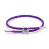Bracciale in Acciaio a Forma di H: Acciaio Inossidabile Regolabile, Oro 3D, Impermeabile, Resistente al Sudore, Design a Corda