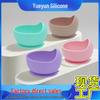 Infant Silicone Suction Bowl with Heat-Resistant Spoon for Self-Feeding.