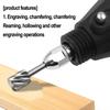 6/12Pcs HSS Routing Router Drill Bits Set Rotary Burr Tool CNC Engraving Abrasive Tools Wood Metal Milling Cutter
