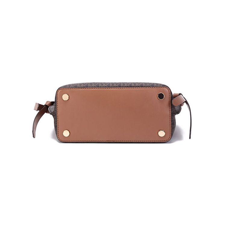 Michael Kors Hamilton Legacy Monogram Chain Vintage Commuter Leather Shoulder Bag Women Handbags Dark-Brown Acorn-Brown 30F1G9HS5B-252