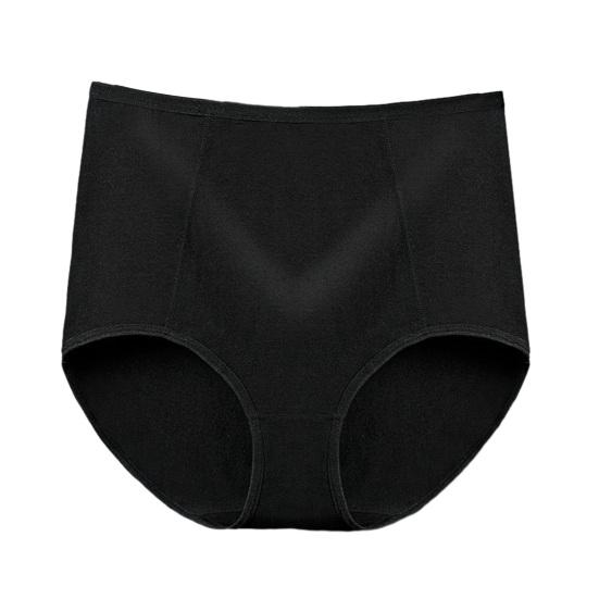 Women High Waist Cotton Underwear Tummy Control Solid Color Stretch Breathable Ladies Full Coverage Brief Panties Underpants