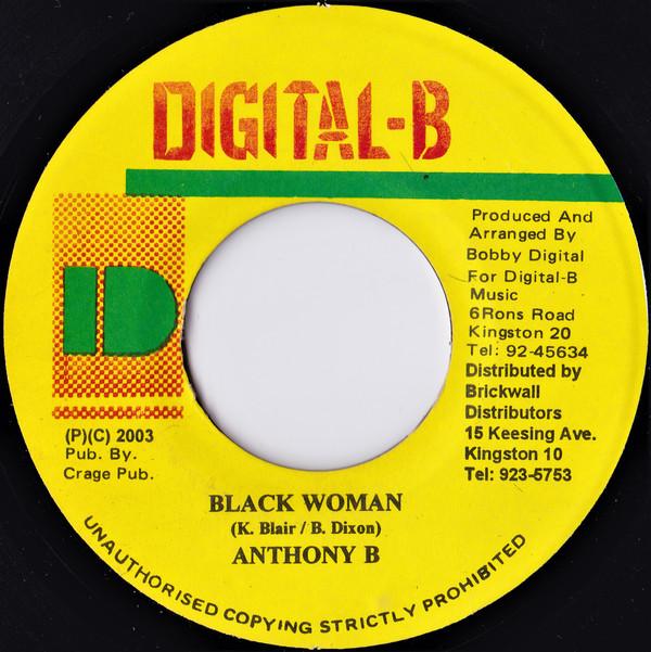 

7inch Record ANTHONY B - Black Woman NONE Digital-B 2003 Jamaica Reggae, Ska & Dub Used