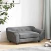 Maison Exclusive - Canapé pour chien Gris foncé 72x45x30 cm Peluche