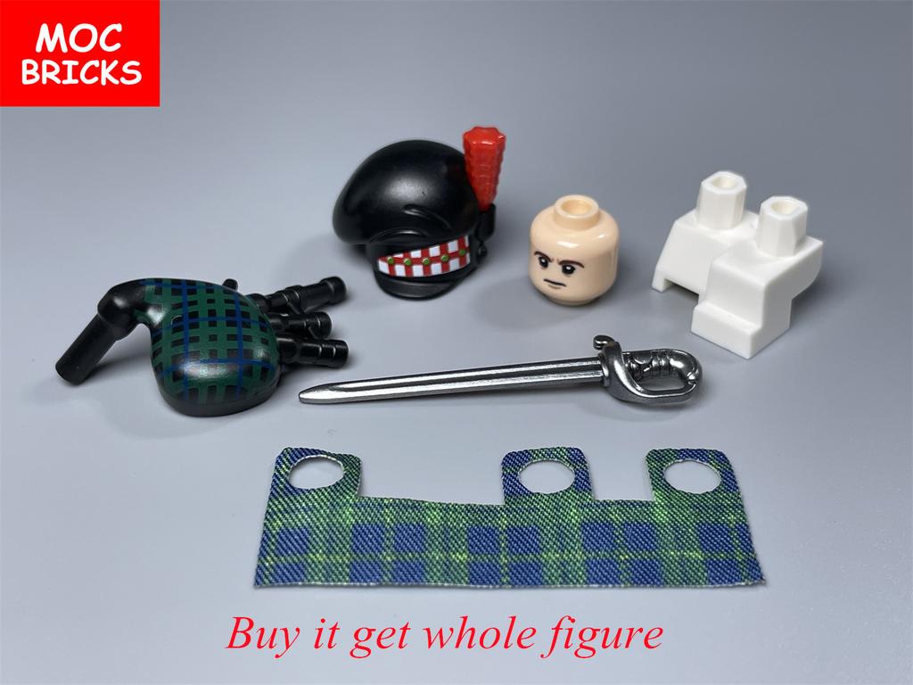 MOC Bricks Military Figures Napoleonic Wars Series Building Blocks Medieval French Dragoon British Soldiers Weapons Bricks Toys
