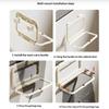 1 Pcs Kitchen Garbage Bag Holder Cabinet Door Hanging Trash Holder Foldable Multi-Purpose Bathroom Wall Plastic Bag Holder