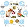 20 PCS Bunny Chew Toys for Teeth Natural Rabbit Toys Apple Wood Grass Sticks Chew and Treat for Guinea Pigs Hamster Chinchillas