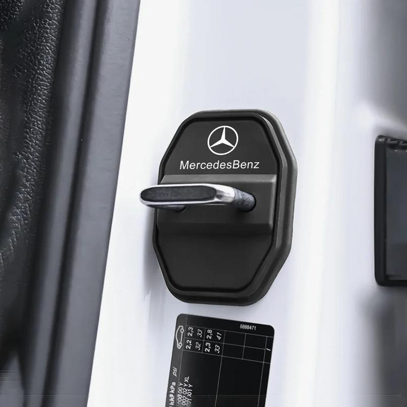 2/4 st Silikon Bil Dörrlås Skydd Klistermärke För Mercedes Benz AMG E S C A B Klass GLE GLS CLS GLC CLA GLA GLK GLB W205 W206 W221