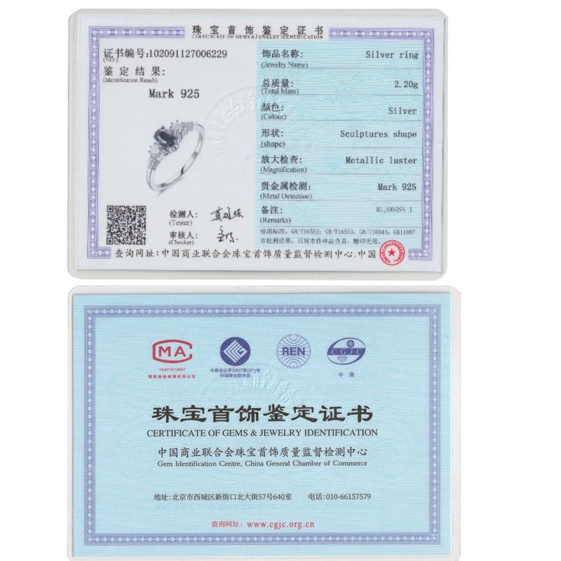 Gica Gema 925 Sterling Silver Engagement Rings For Women Princess Created Blue Sapphire Spinel Ring Brand Fine Jewelry Gift