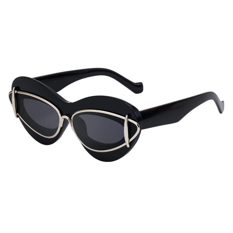 Partagas Fashion Fancy Designer Custom Logo Y2K Style Cat Eye UV400 Protection Shades Sun Glasses Sunglasses for Women Ladies PC&Metal