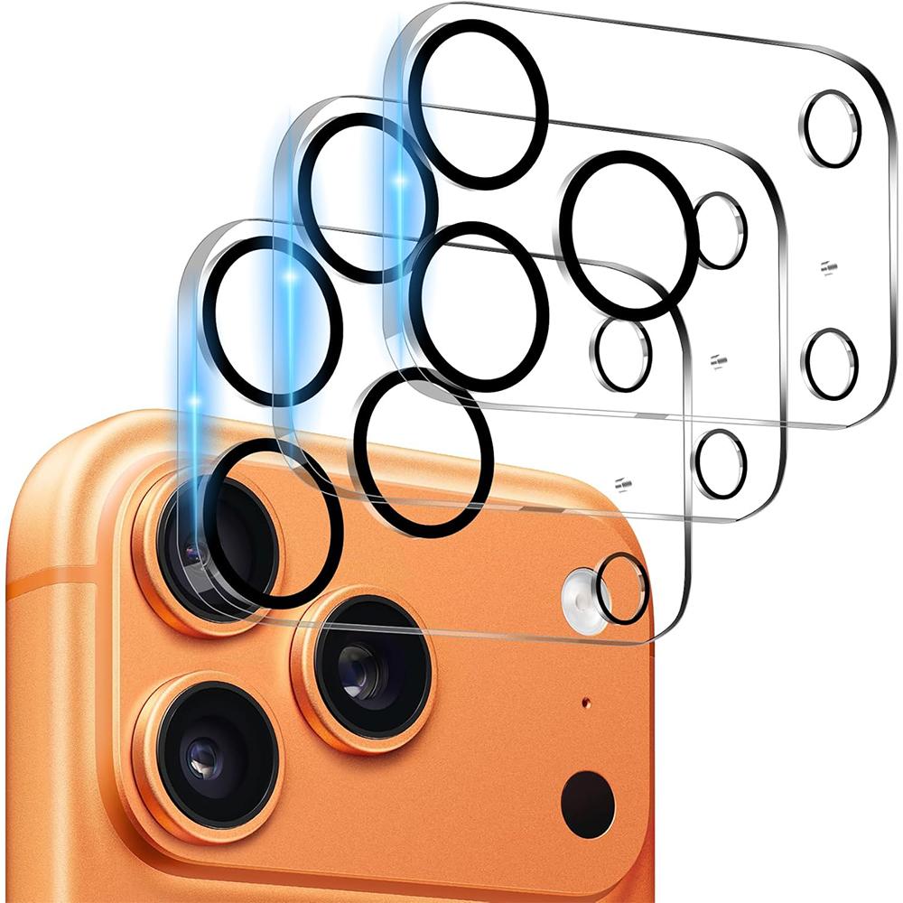 3Pcs Camera Lens Screen Protector Cover for Iphone 17 Air 16 Pro Max 15 Plus 14 13 12 Mini 11 16E Tempered Glass Protection Film Phone Accessories