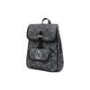 New MLB Leather With Fabric Backpack Regular Women's Black/Multicolor 7ABKMD53N-50BKS