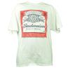 Unisex-Hemd Baumwolle Oversize Große Größe Budweiser Kin of Beers XLarge T-Shirt Distressed s Kurzarm Weiß