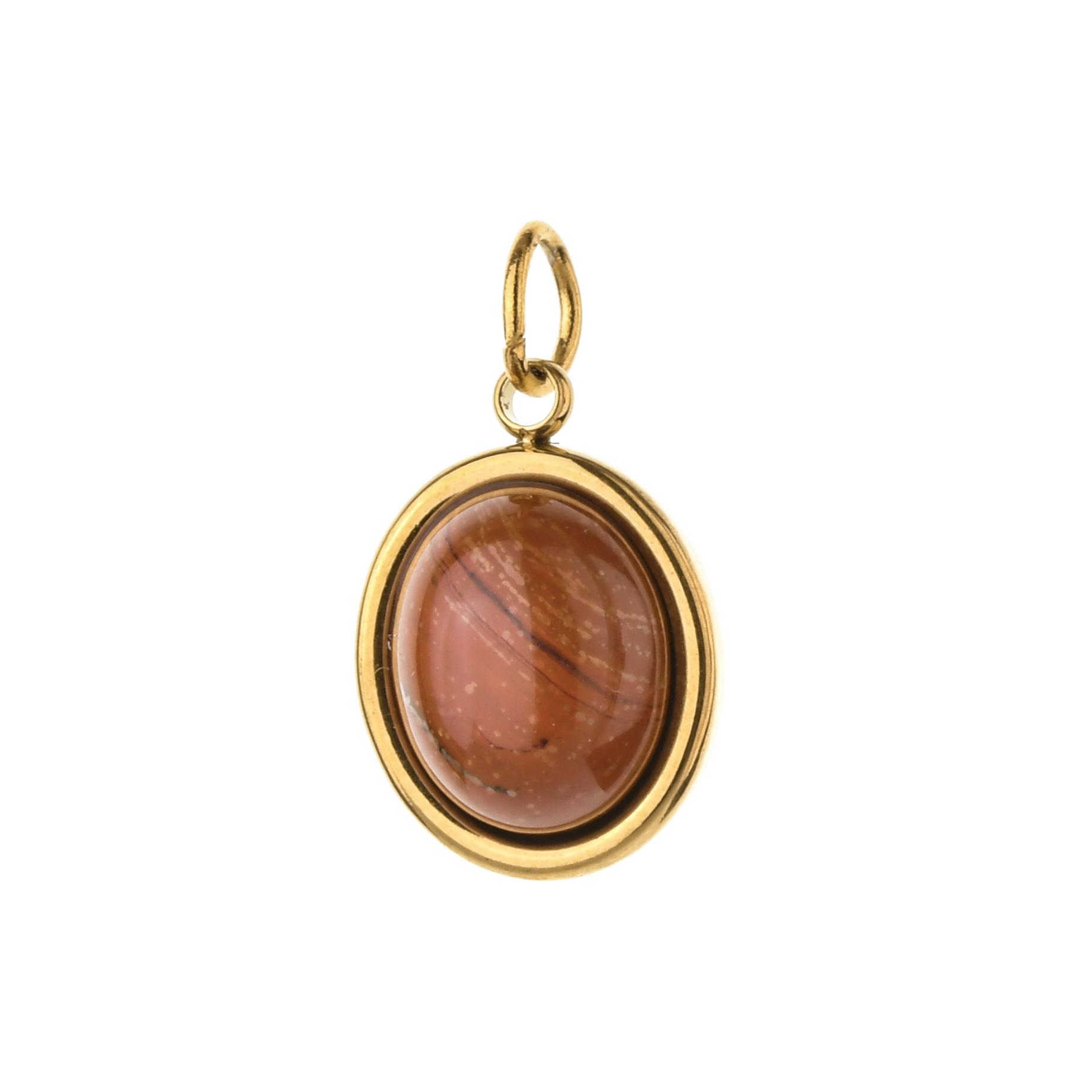 Bohemian Oval Stainless Steel Pendant Necklace with Natural Stone Bracelet and Earrings Set