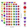 Star Dot Hearts Paper Sticker for Kids Reward Birthday Party Favors Glitter Foil Sticker Reward Chart Labels Gift DIY Decoration
