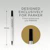 PARKER Rollerball Pen 1 Fine Point Genuine Imported 1950277 Refill, Black, piece, (F), 0.5mm, Water-based ink, Product,
