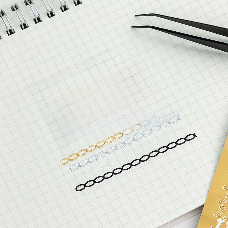 Waterproof PVC Hot Stamped Silver Flower Notebook Stickers