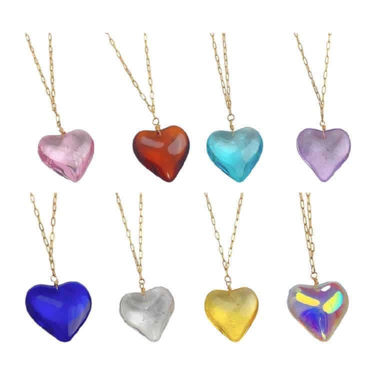 Heart Pendant Necklace Alloy Chain Necklace Neck Jewelry Pendant Choker Necklace
