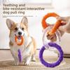 Durable Interlocking Dog Tug Ring Toy TPR Chew Molar Toy Interactive Tug‑of‑war Play Toy for Small Medium Dogs