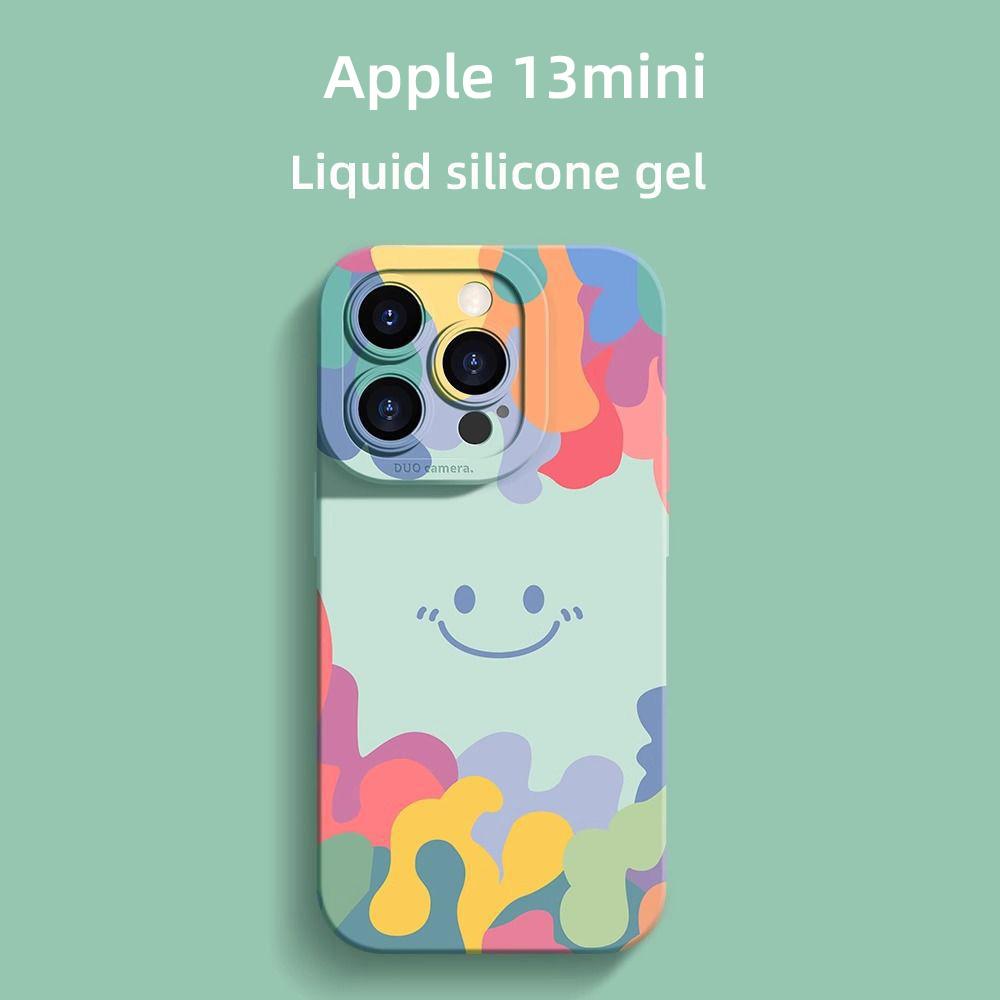 Kolorowa uśmiechnięta twarz odpowiednia dla Apple 15/14/13 minimalistyczne etui na iPhone 12pro odporne na upadki 7/8P