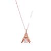 Purple Gold Light Luxury Colored Gold Plated Rose Gold Inlaid Zircon Shiny Crown Iron Tower Pendant Collarbone Chain