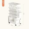 Mobile Storage Rack Shelf with Wheels Multi-Layer Organizer Bookshelf Table Sundry Storage Study Cabinet Kitchen Storage