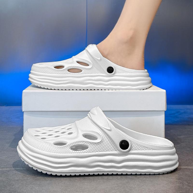 Baotou slippers summer outer wear hole shoes ins tide thick sole non-slip sports beach sandals