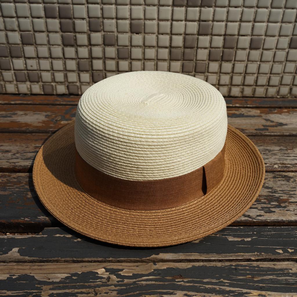 Japanese Retro Small Brim White Khaki Flat Top Top Hat Women'S Summer Sunshade Vacation Beach Sun Straw Hat
