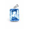 Blue Topaz 99 Ct Natural Gems Pendant 925 Sterling Silver Certified Jewelry