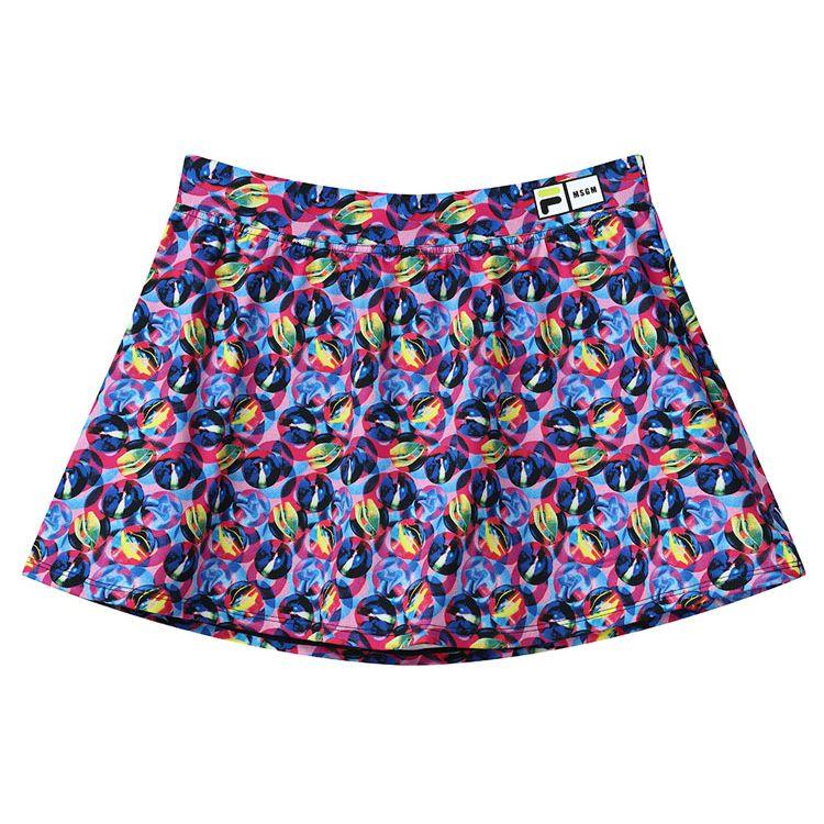 

FILA X MSGM Collaboration Sports Lifestyle All Over Print Comfortable Casual Skirt Women skirts Multicolor A11W123325F-PT M