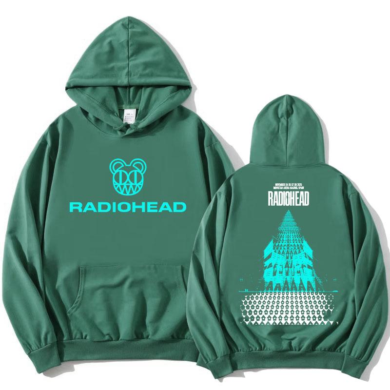 Rock Band Radiohead Trasa 2025 Listopad Bluzy Polarowe Zimowe Długi Rękaw Bluzy z Kapturem Casualowa Moda Męskie/Damskie Pulowery