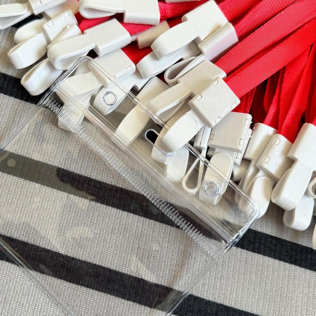 SHIYISEN Name 100 ID Card Name Tag Neck Hanging Name Business Employee Soft Neck Horizontal Red Holder, Pieces, Holder, Holder, Strap, Tag, Staff,