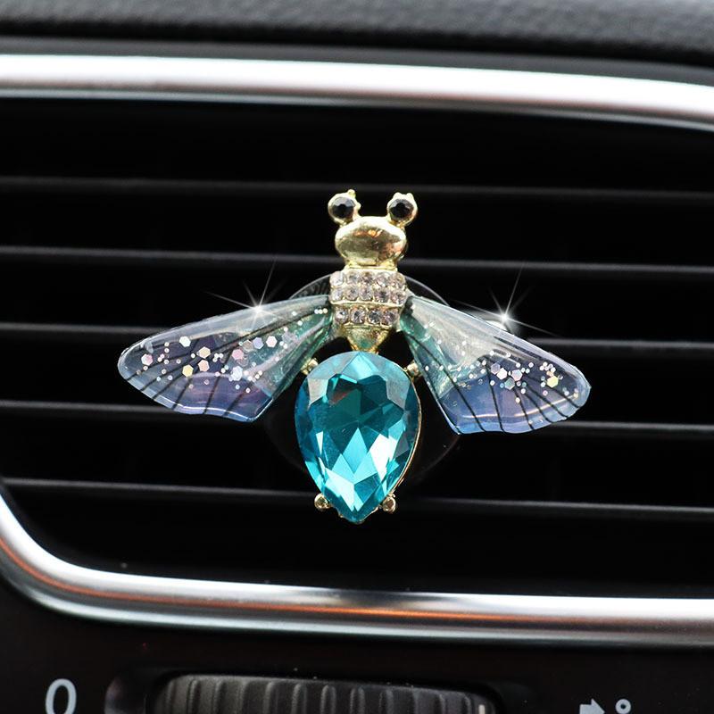 Exquisite Legierung Strass Biene Schmetterling Libelle Auto Lüftungsschlitz Parfüm Clip