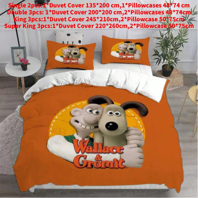 Bedding Wallace Gromit Sets Comforter Quilt Bed Cover Duvet Cover Pillow Case