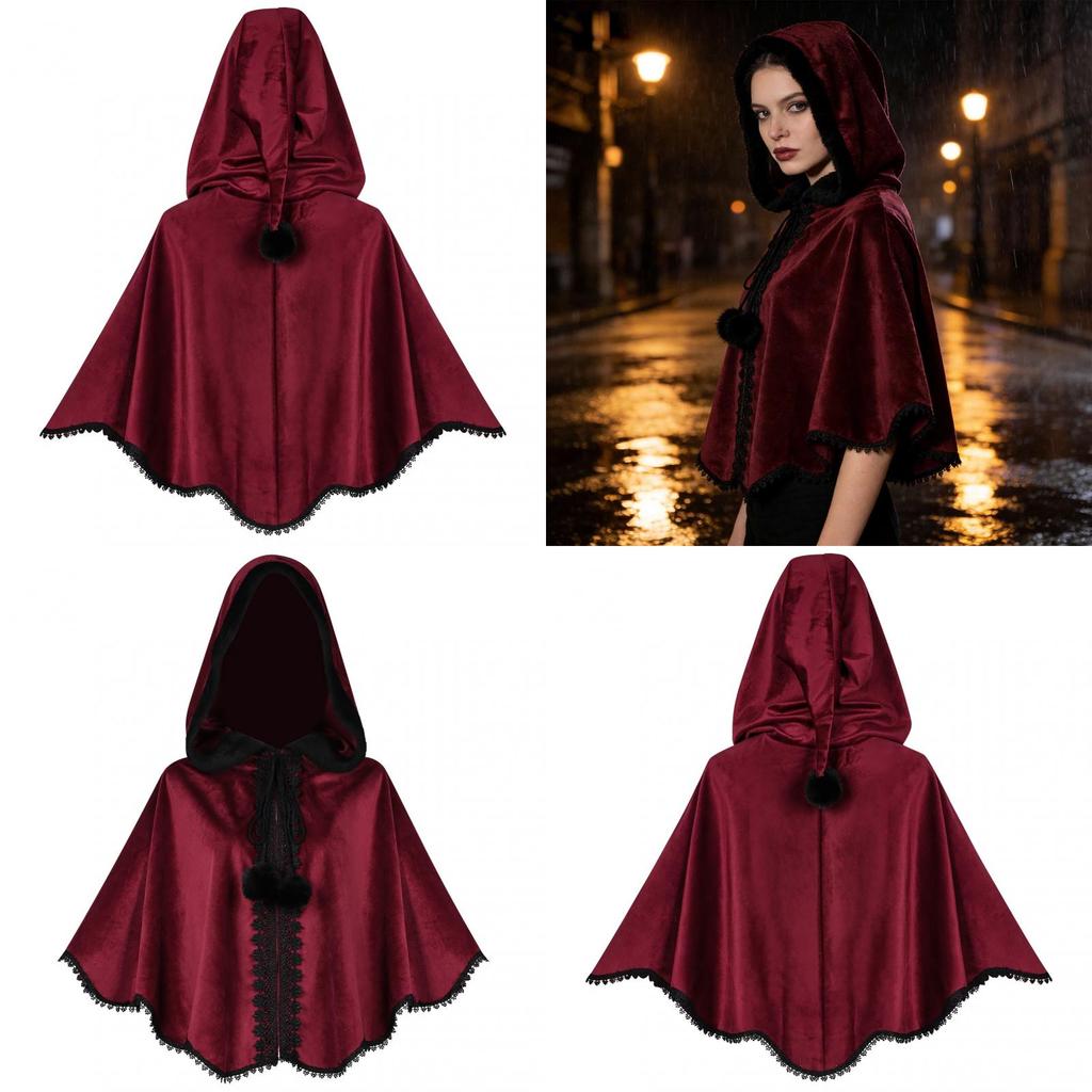 American Fantasy Cosplay Cloak With Polyester Fabric For Stage Performance And Costume Parties