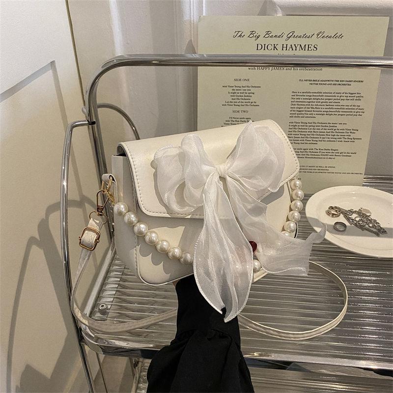 Summer Korean Fairy Gentle Wind Pearl Crossbody Design Sense Niche Design Summer Small Bag Girl 2025 New